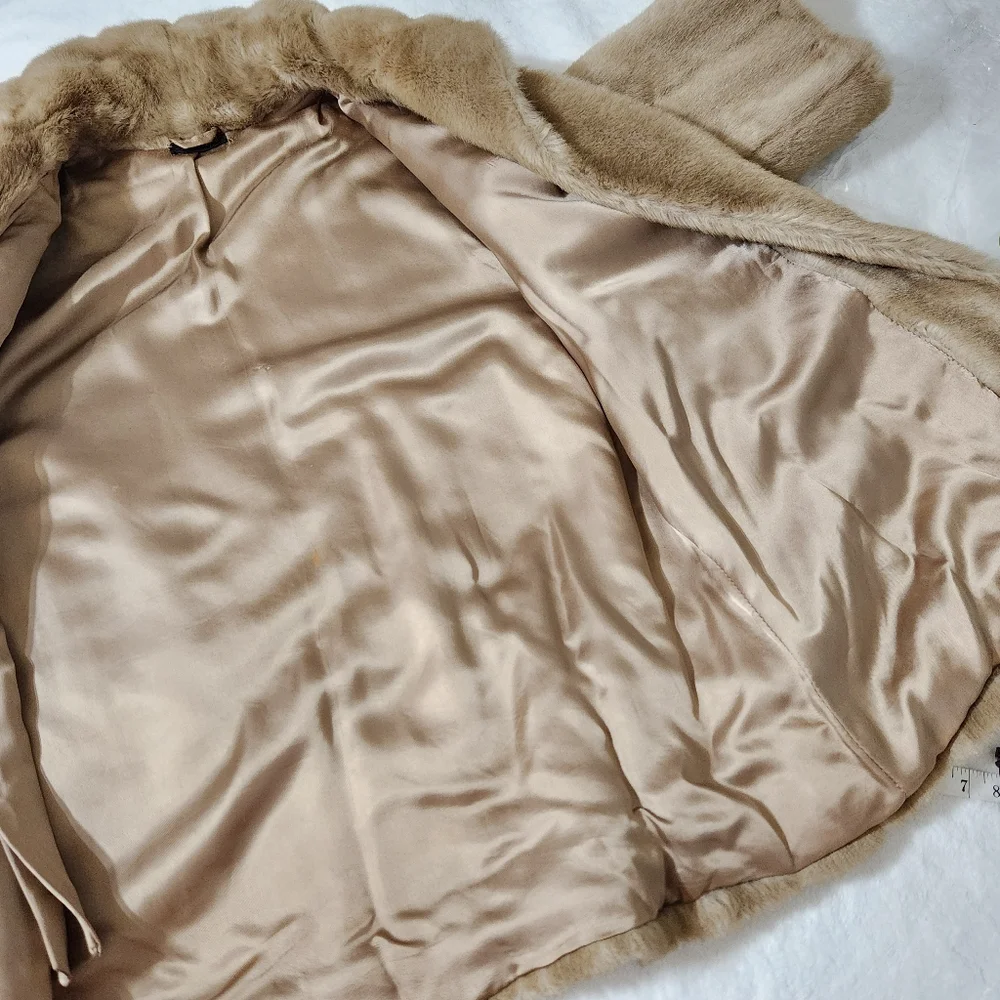 Tissavel France Vintage Faux Mink Fur Jacket Made In England Sz XL Excellent Con - Picture 8 of 16